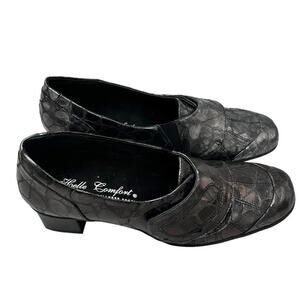 HELLE COMFORT Slip On Silver Gray Shoes Size 6.5/7 EU Size 37